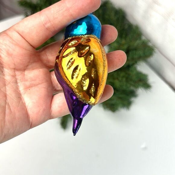 Colorful Parrot Blown Glass Christmas Ornament Czech Republic - Picture 7 of 9